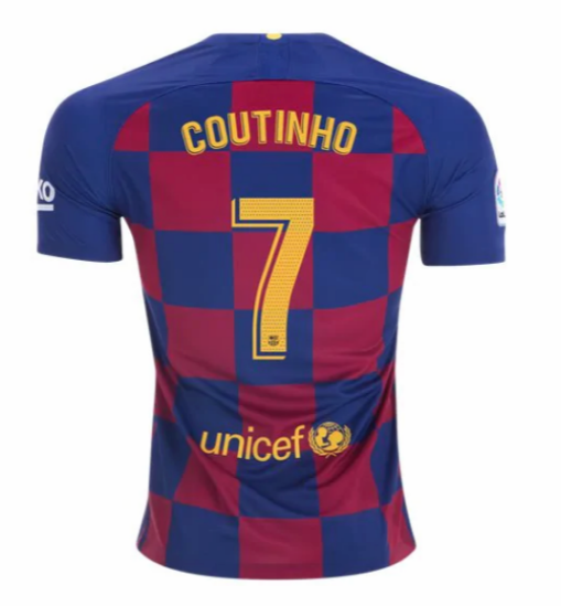 camiseta Philippe Coutinho Barcelona 2020 primera equipacion