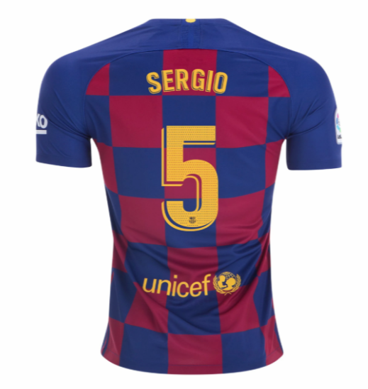 camiseta Sergio Busquets Barcelona 2020 primera equipacion