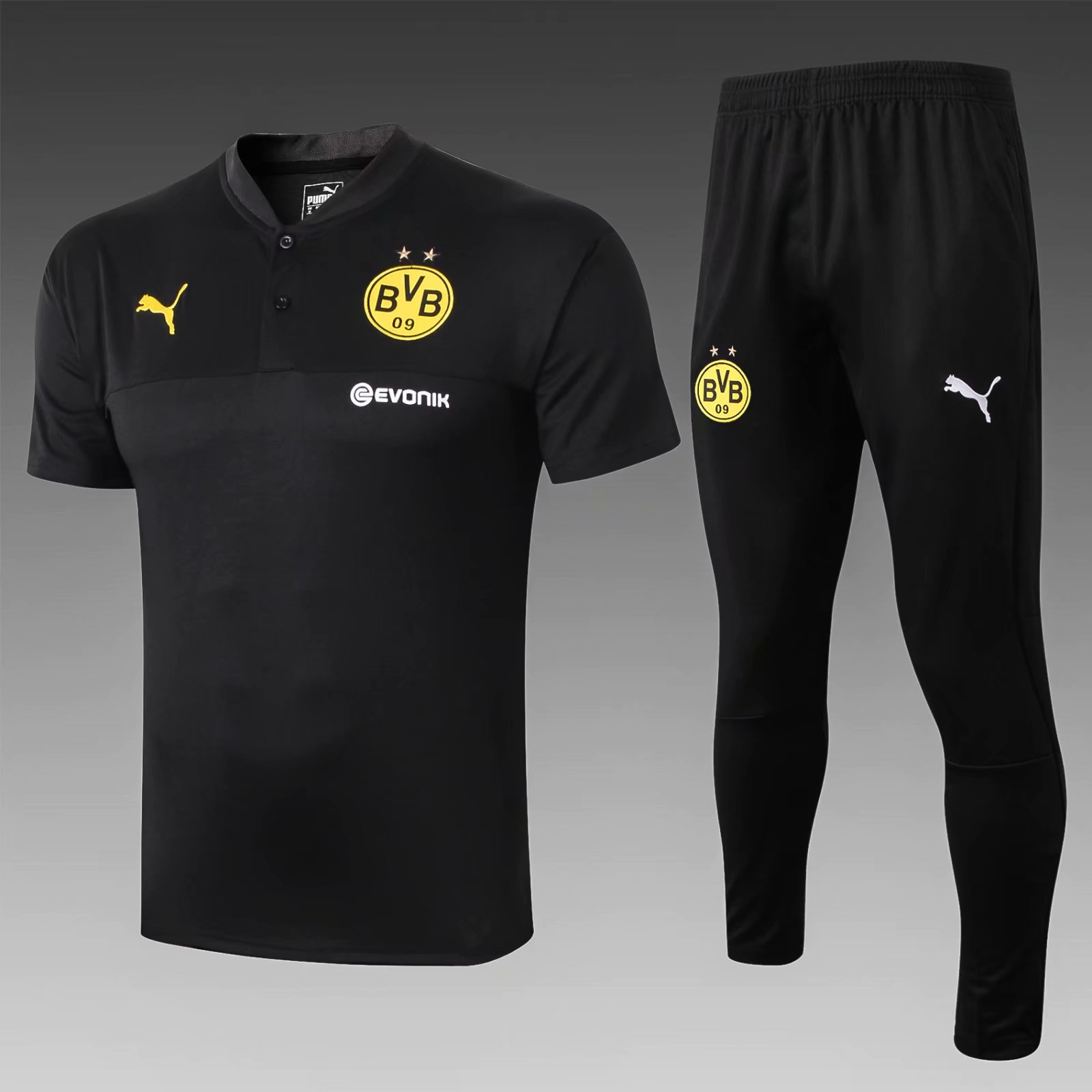 camiseta del futbol polo Borussia Dortmund 2020 negro