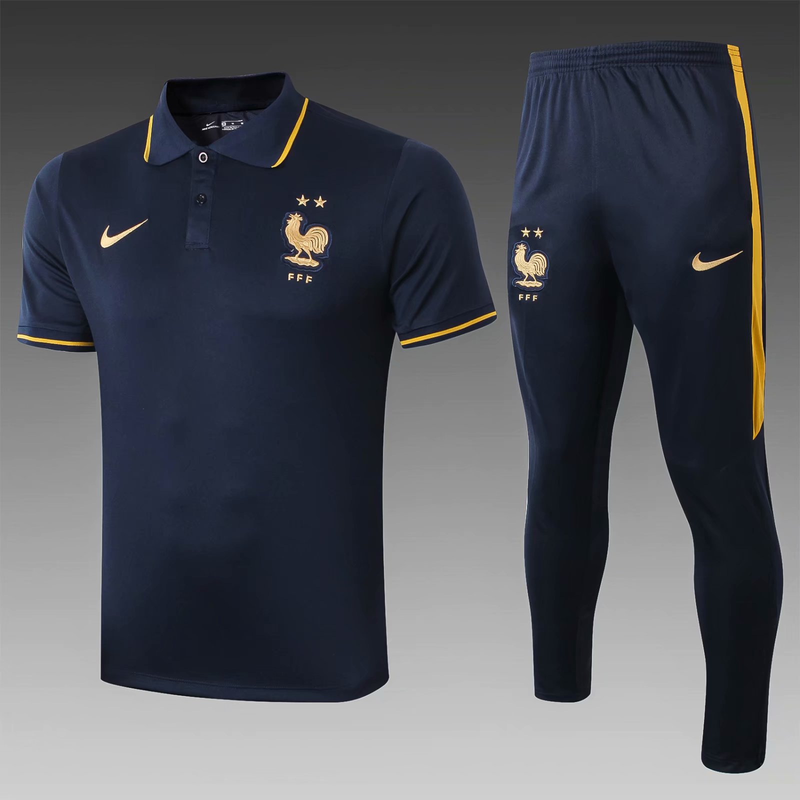 camiseta del futbol polo France 2020 Azul