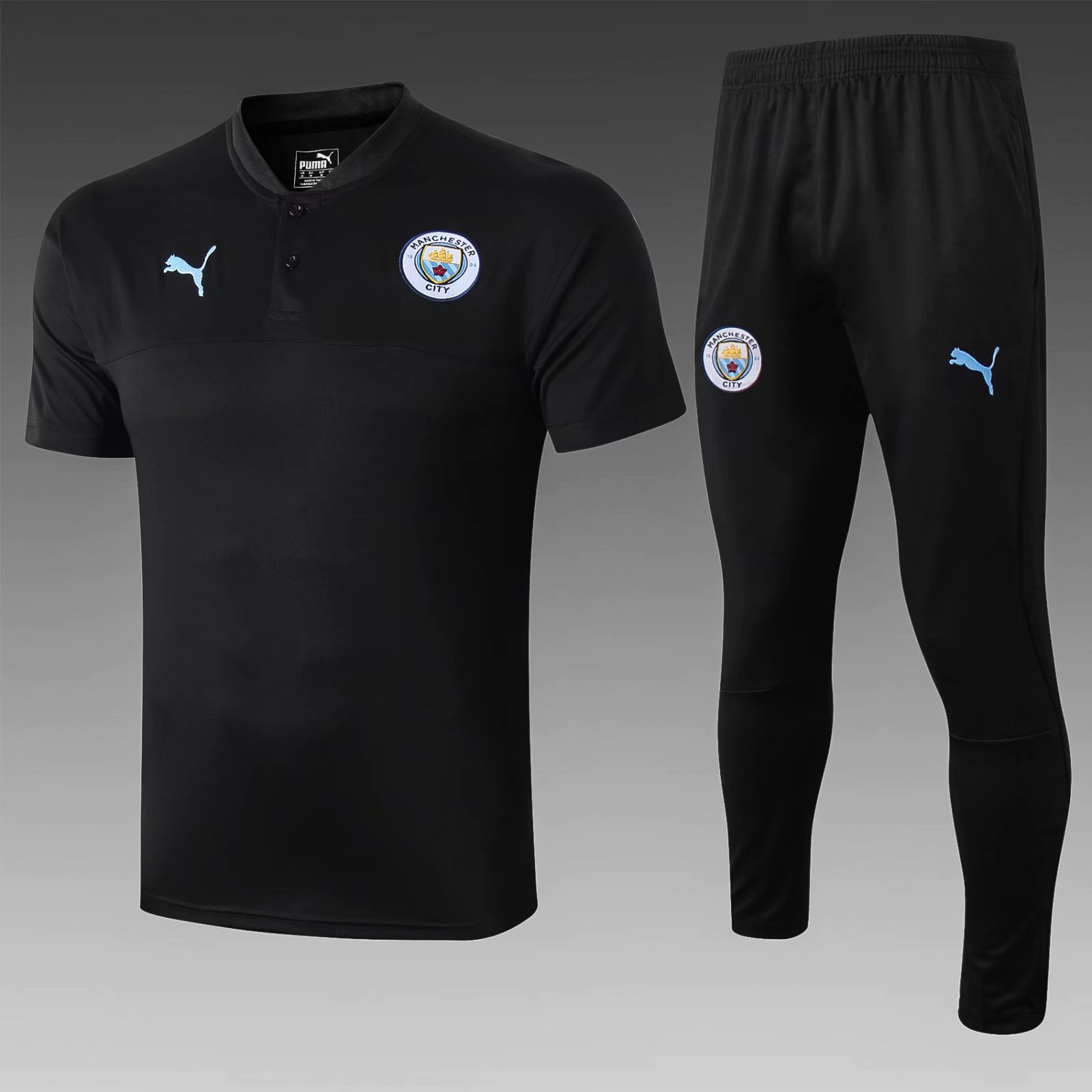 camiseta del futbol polo Manchester City 2020 negro