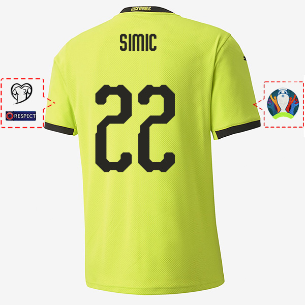 camiseta segunda equipacion stefan simic Czech Republic 2021