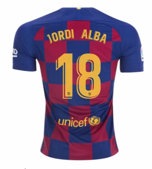 camiseta jordi alba Barcelona 2020 primera equipacion