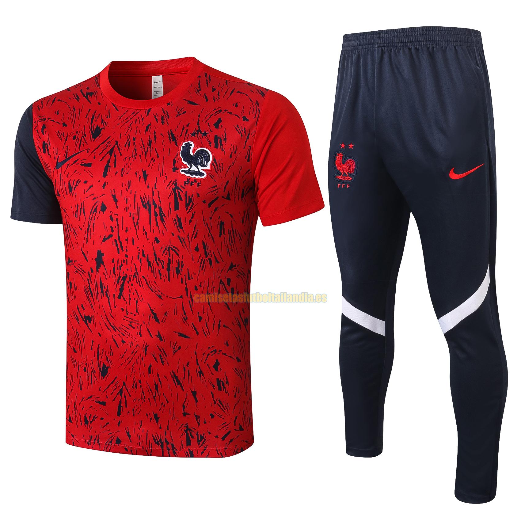 camiseta manga corta francia 2020-2021 rojo conjunto