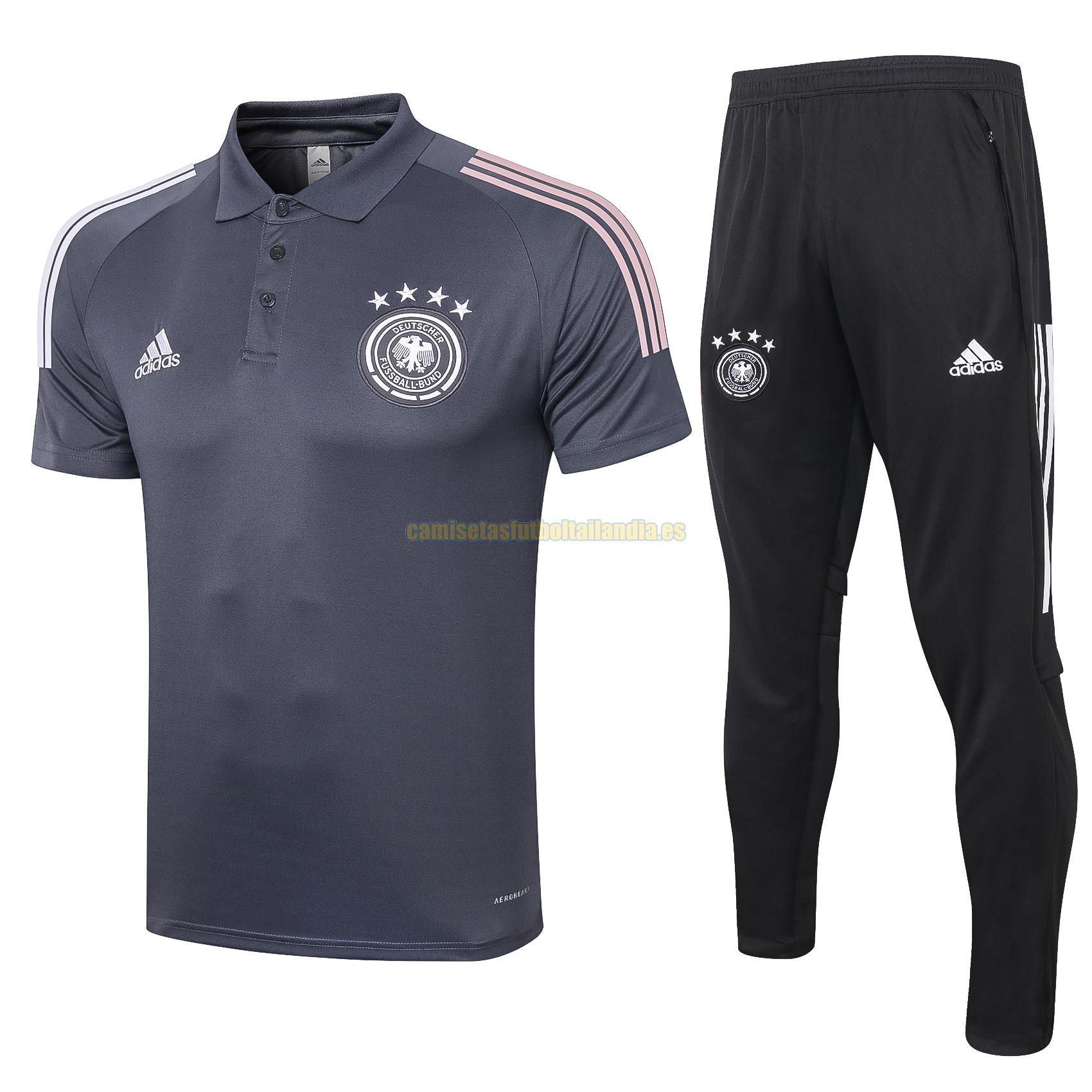 camiseta polo alemania 2020-2021 gris