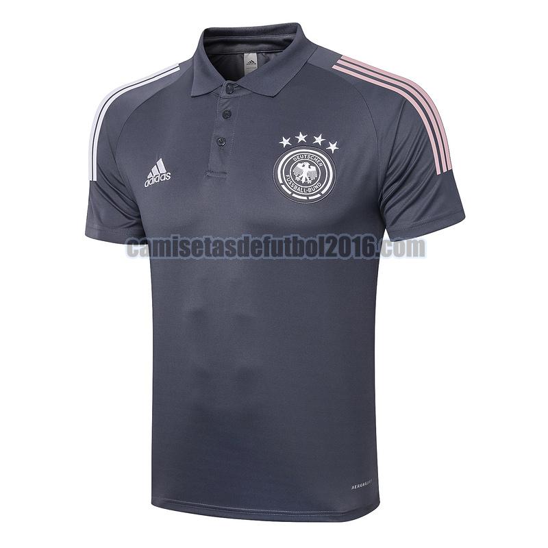 camiseta polo alemania 2020-2021 gris oscuro