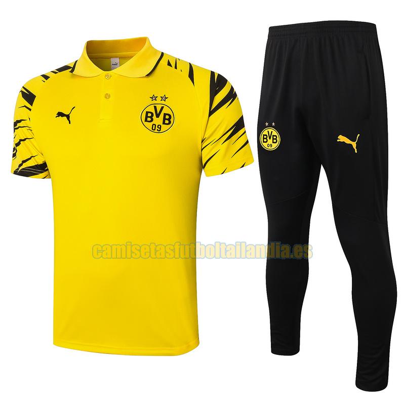 camiseta polo borussia dortmund 2020-2021 amarillo conjunto