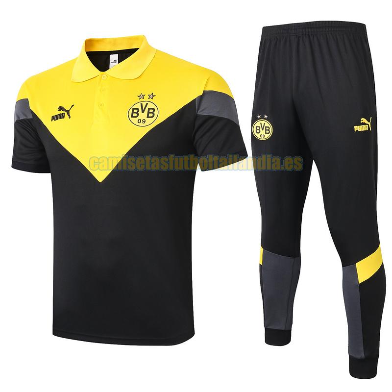 camiseta polo borussia dortmund 2020-2021 amarillo negro conjunto