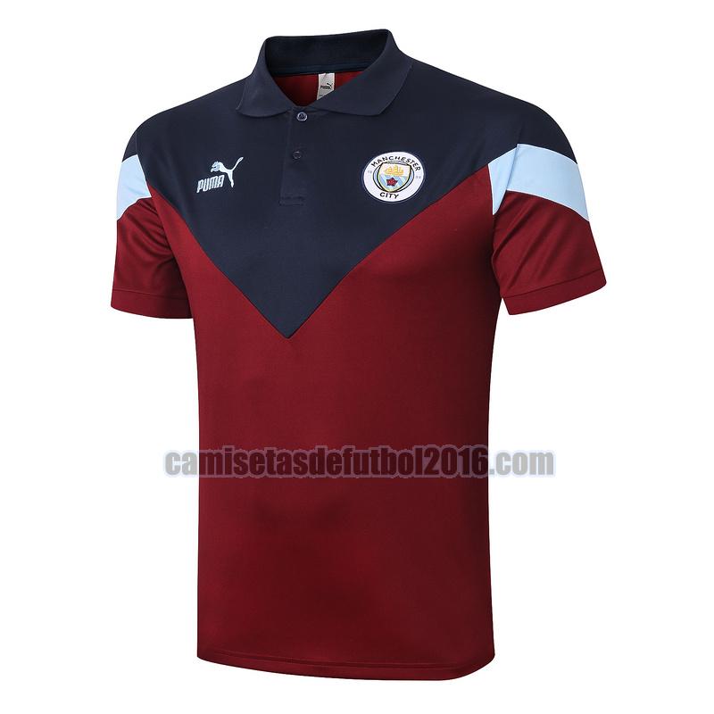 camiseta polo manchester city 2020-2021 azul rojo