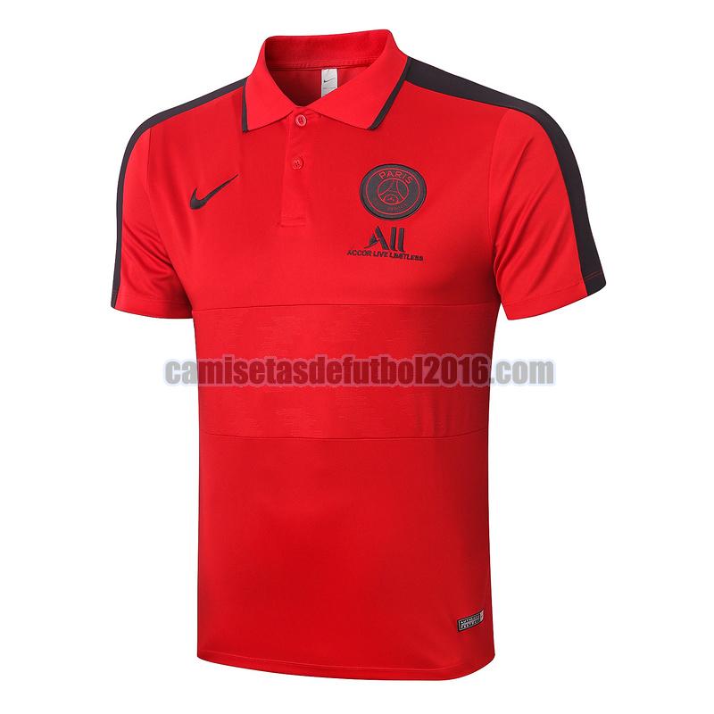camiseta polo paris saint germain 2020-2021 rojo