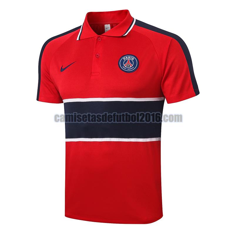 camiseta polo paris saint germain 2020-2021 rojo (azul)