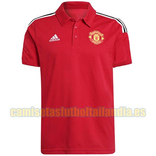 camiseta polo rojo manchester united 2021-22