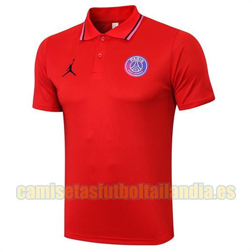 camiseta polo rojo paris saint germain 2021-2022