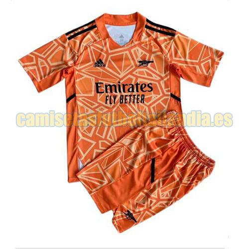 camiseta portero arsenal 2022-2023 naranja niño