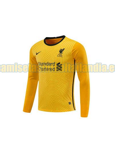 camiseta portero liverpool 2020-2021 amarillo manga larga