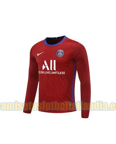 camiseta portero paris saint germain 2020-2021 rojo manga larga