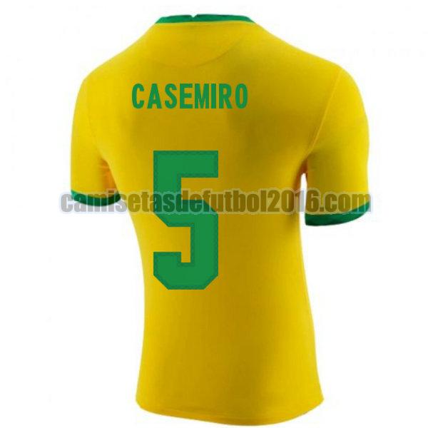camiseta priemra brasil 2020-2021 casemiro 5