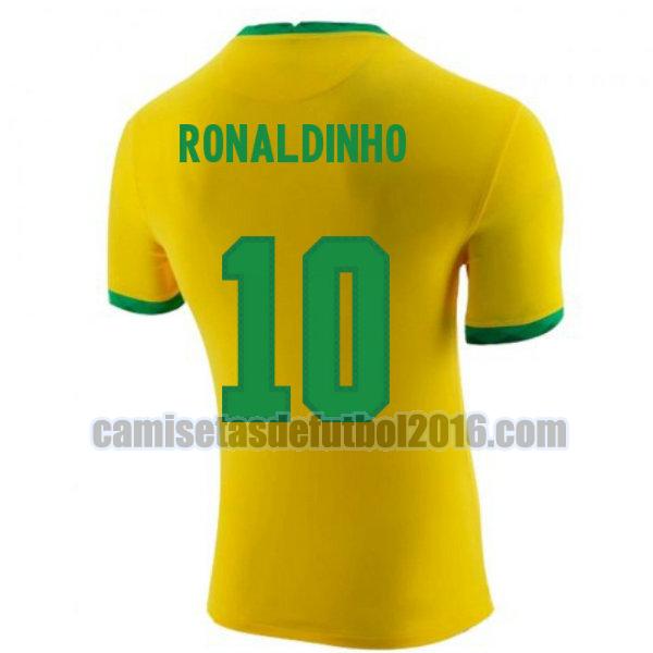 camiseta priemra brasil 2020-2021 ronaldinho 10