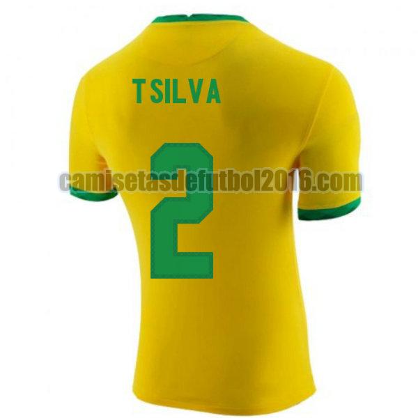 camiseta priemra brasil 2020-2021 t.silva 2
