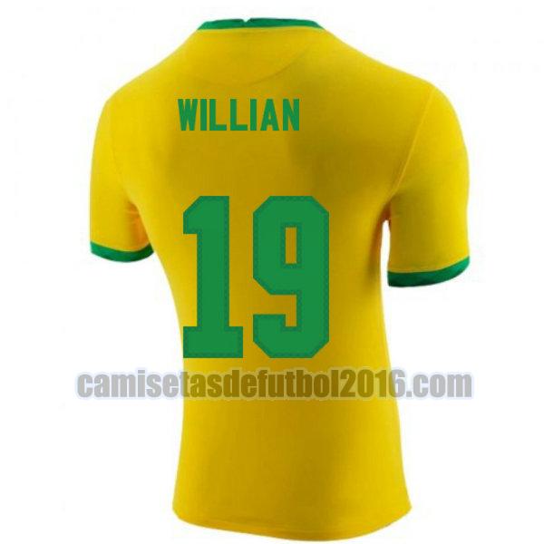 camiseta priemra brasil 2020-2021 willian 19