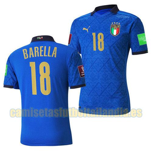 camiseta priemra italia 2022 nicolo barella 18