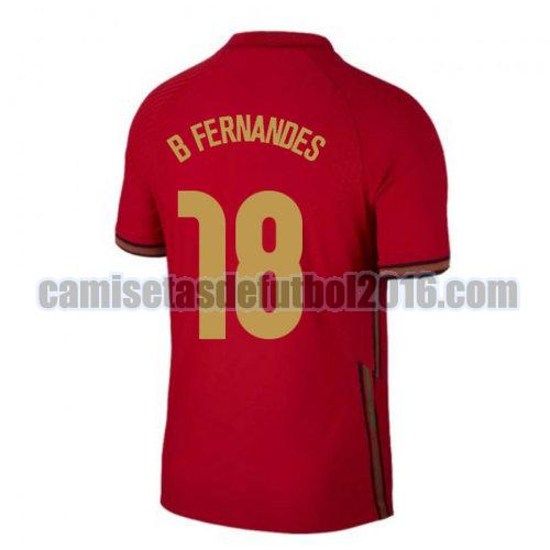 camiseta priemra portugal 2020-2021 b fernandes 18