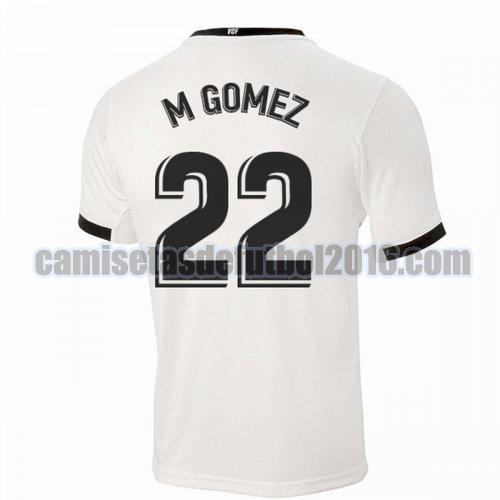 camiseta priemra valencia 2020-2021 m gomez 22