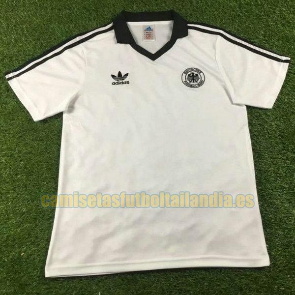 camiseta primera alemania 1980 blanco