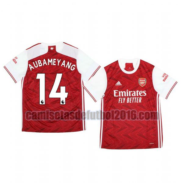 camiseta primera arsenal 2020-2021 pierre emerick aubameyang 14