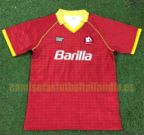 camiseta primera as roma 1990-1991 rojo