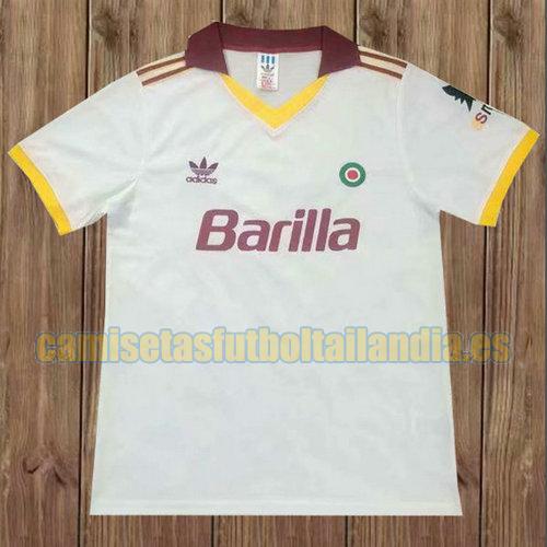 camiseta primera as roma 1991-1992 blanco