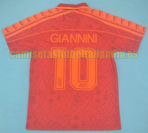 camiseta primera as roma 1995-1996 rojo giannini 10(1