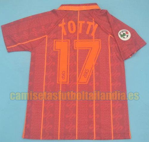 camiseta primera as roma 1996-1997 rojo totti 17