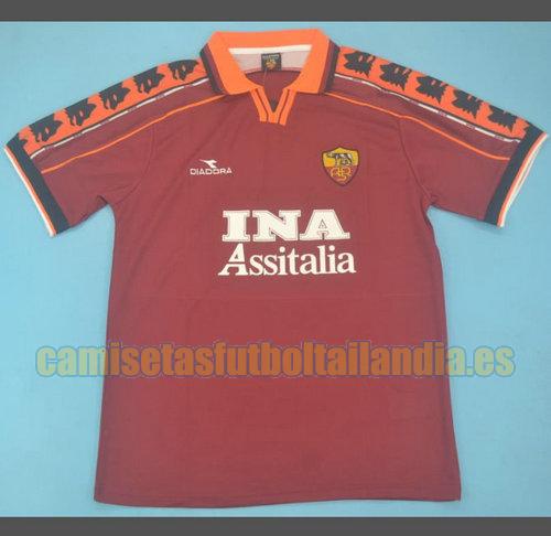 camiseta primera as roma 1998-1999 rojo