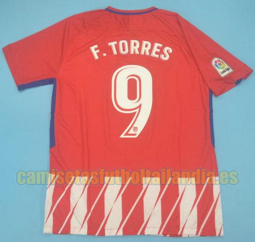 camiseta primera atletico madrid 2017-2018 rojo f.torres 9