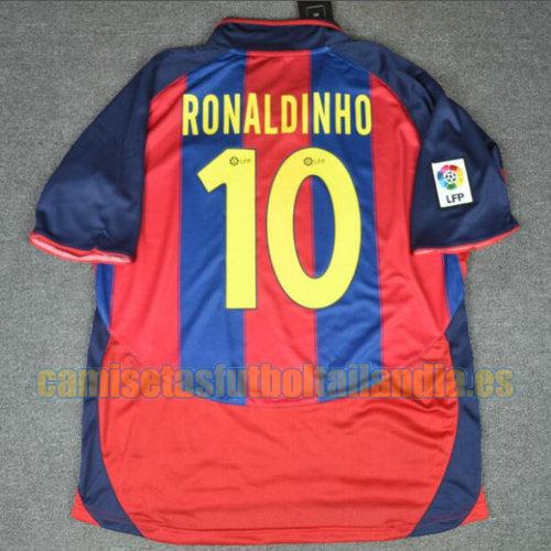 camiseta primera barcelona 2003-2004 rojo ronaldinho 9