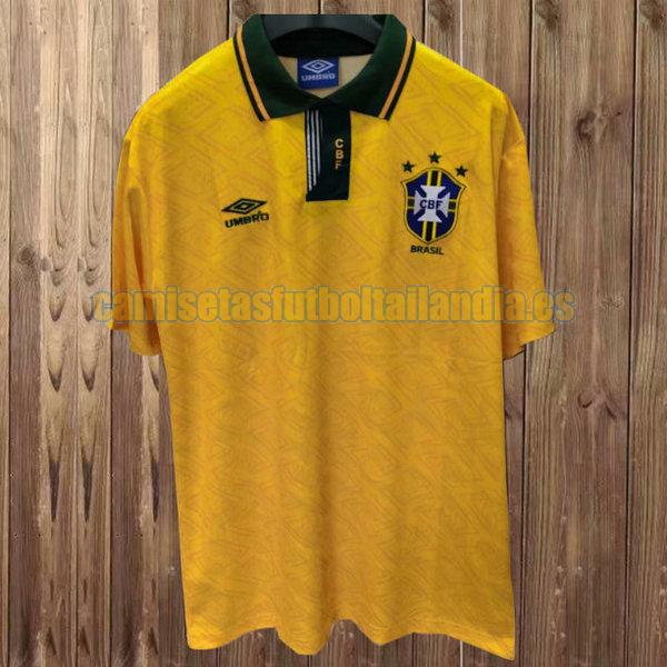 camiseta primera brasil 1991-1993 yellow