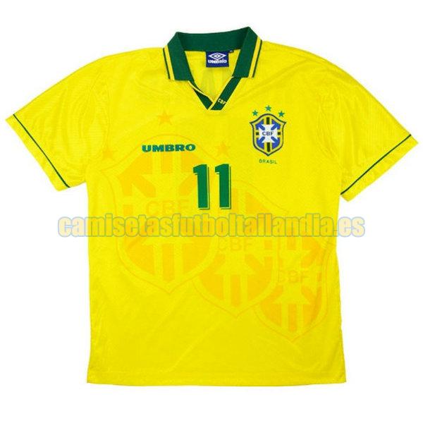 camiseta primera brasil 1994 yellow romario 11