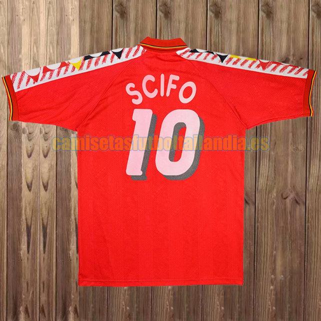 camiseta primera bélgica 1994-1996 rojo scifo 10