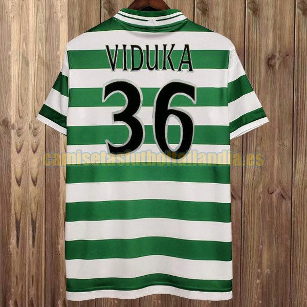 camiseta primera celtic 1999-2001 verde viduka 36