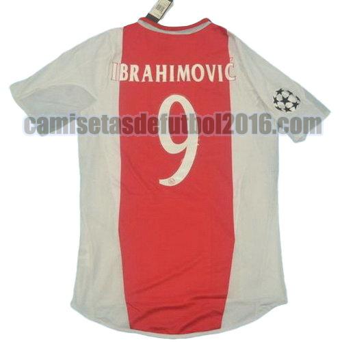 camiseta primera equipacion ajax 2004-2005 ibrahimovic 9