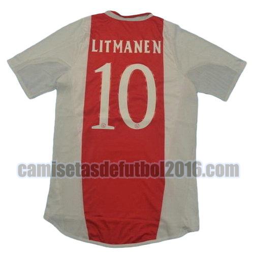camiseta primera equipacion ajax 2004-2005 litmanen 10