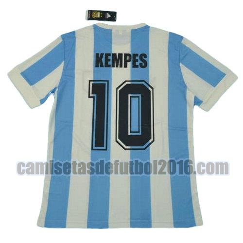 camiseta primera equipacion argentina copa mundial 1978 kempes 10