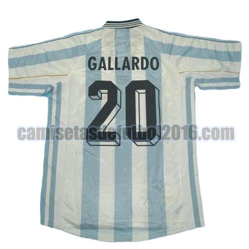 camiseta primera equipacion argentina copa mundial 1998 gallardo 20