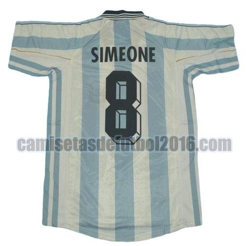 camiseta primera equipacion argentina copa mundial 1998 simeone 8