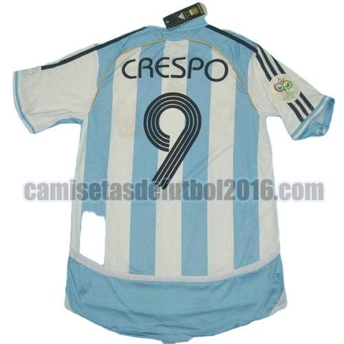 camiseta primera equipacion argentina copa mundial 2006 crespo 9
