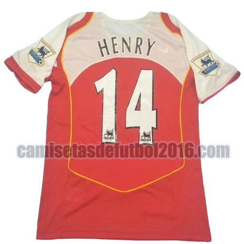 camiseta primera equipacion arsenal 2004-2005 henry 14