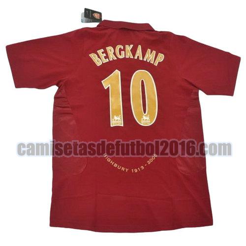 camiseta primera equipacion arsenal 2005-2006 bergkamp 10