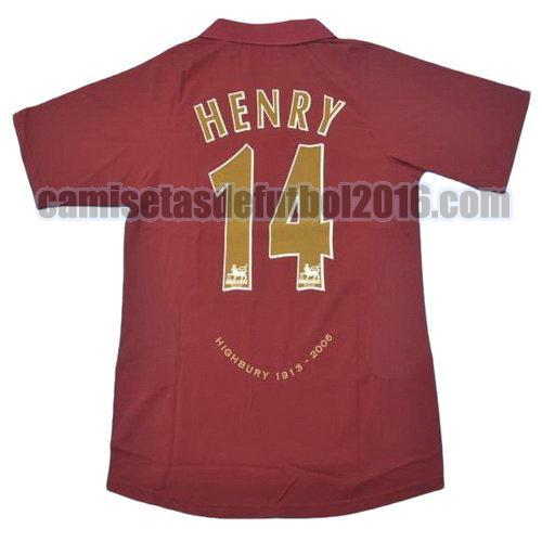camiseta primera equipacion arsenal 2005-2006 henry 14