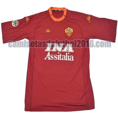 camiseta primera equipacion as roma 2000-2001